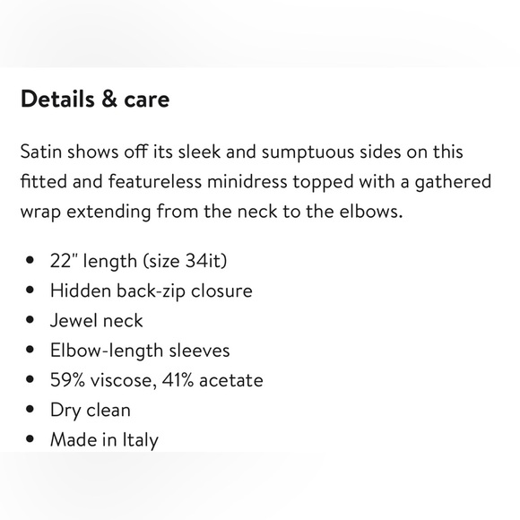 Stella McCartney NWT Draped Satin Minidress - Picture 7 of 7